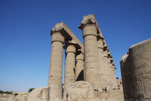 Luxor Temple, Luxor Egypt, main hall columns