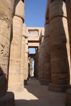Columns main hall, Karnak Temple, Luxor Egypt