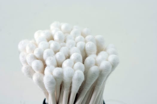 The top of cotton swabs.