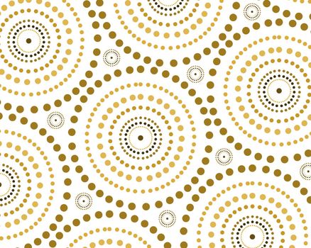 Abstract illustration of brown spots forming circles
