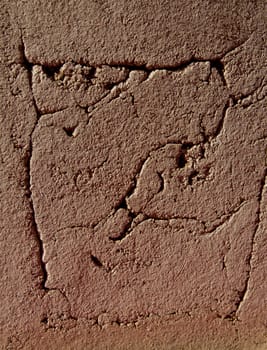 macro shot of stone with cracks on a surface