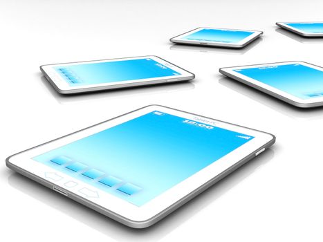 Image of computer technology on a white background isolated