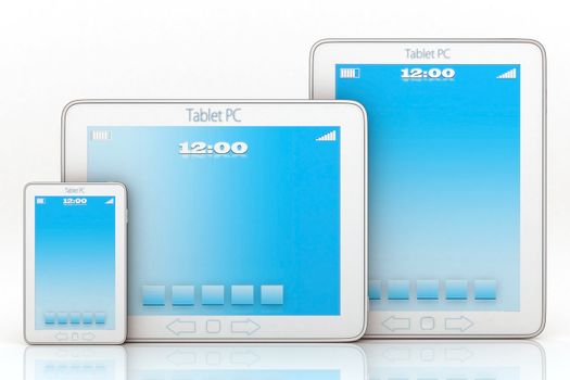 Image of computer technology on a white background isolated