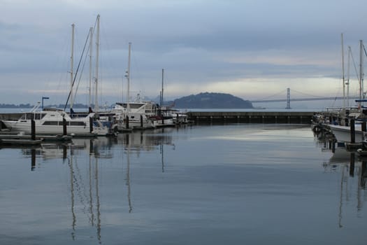 Group of boats at harbour