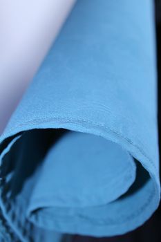 Closeup of blue cloth