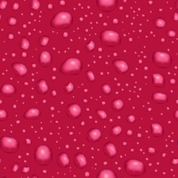 Water droplets on a red background - abstract seamless texture