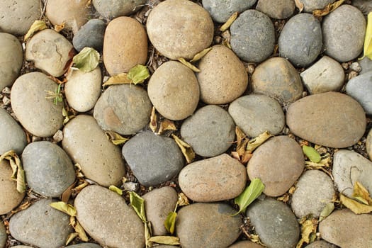 Background with round pebbles of various colors