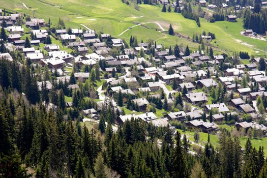 details of skiing resort, Swiss Alps, Verbier, Switzerland