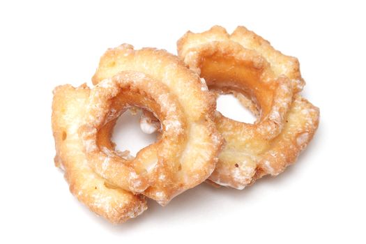 Two donuts isolated on the white background