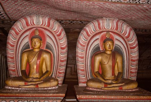 Famous Rock and Cave Temple at Dambulla SriLanka