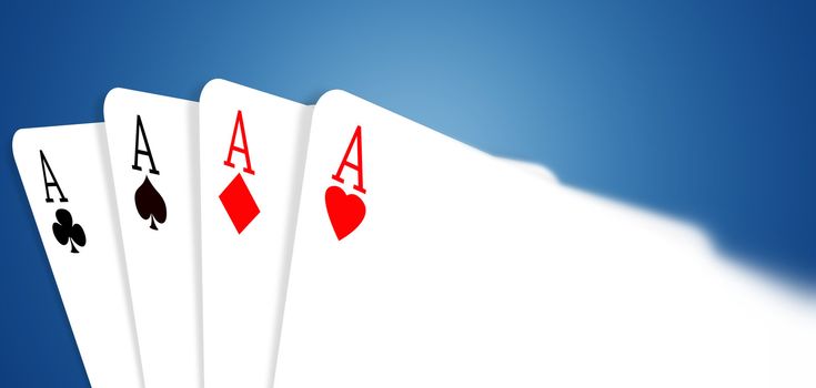 Four aces,2D illustration