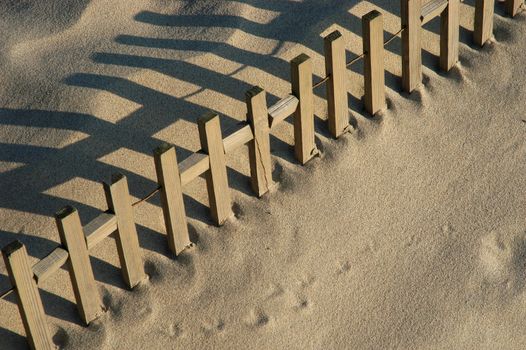 fence on the sand detail