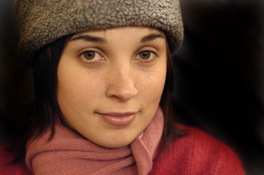 young beautiful girl close up portrait