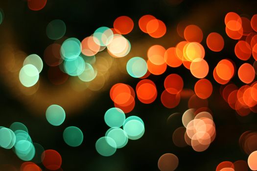 Abstract christmas background, light blur creating very nice bokeh, red and green