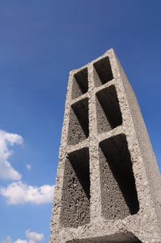 Abstract vision of a construction block.