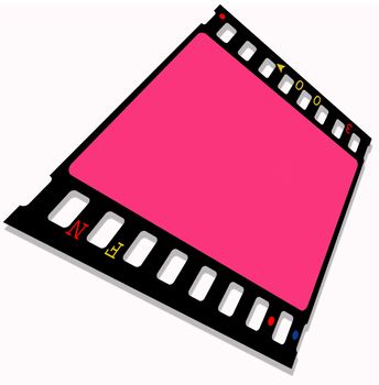 35 mm Film frame for background,2D computer art