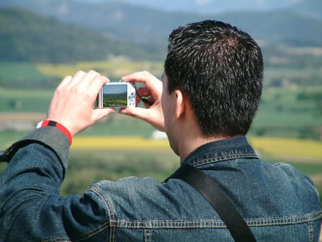 asian man taking a picture