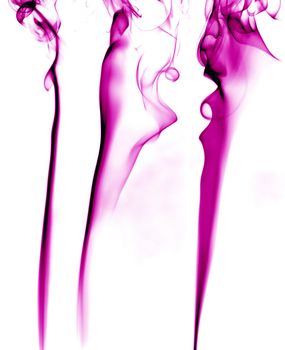 abstract colored smoke in a white background