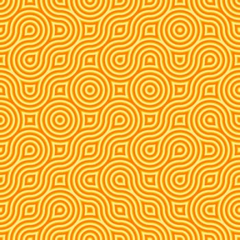 Orange and yellow retro background - seamless tile.