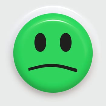 Sad looking green smiley