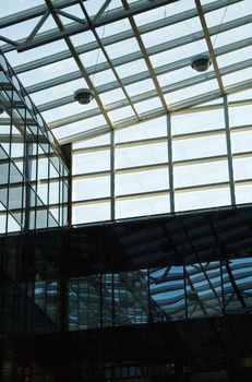 Transparent ceiling of an  modern office building