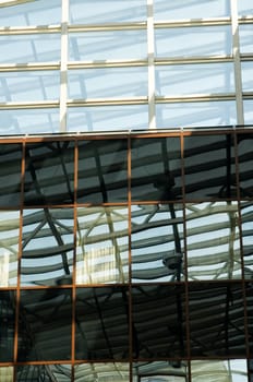 Transparent ceiling of an  modern office building