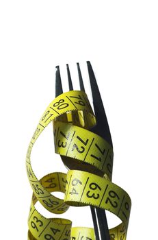 centimeter, centimetre, crutch, cutlery, diet, , eat, fall, fork, loose, measure,  weight, yellow, 