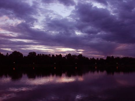 Purple Sunrise on a river