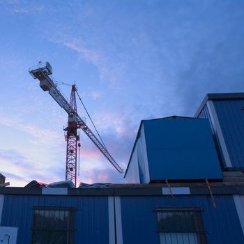 Crane at a construction site