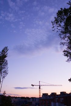 Crane at a construction site