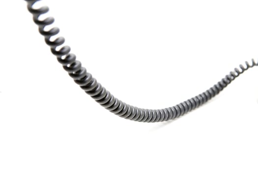 Telephone wire on a white background