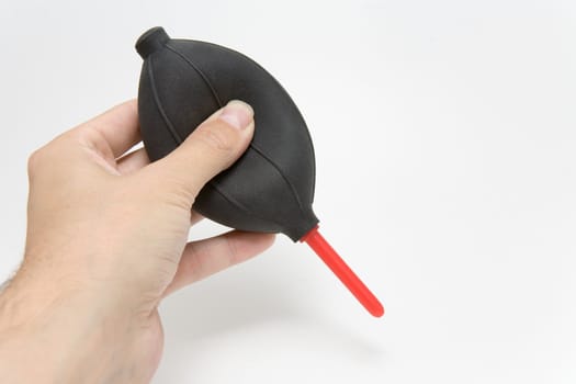 Hand air blower on a white background