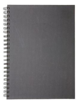 Blank notebook on a white background