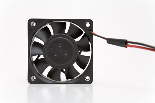Computer fan on a white background