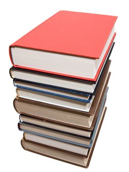 Used books on a white background