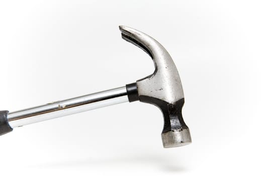 Claw hammer on white