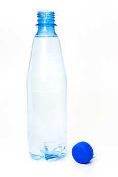 Water in opened plastic bottle