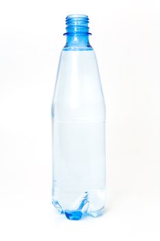 Water in open plastic bottle