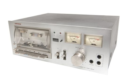 C-cassette deck on a white background