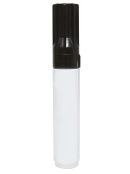 Black felt tip marker with cap isolated on a white background