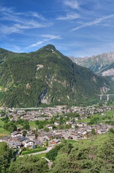 summer view of Morgex, Aosta Valley, Italy