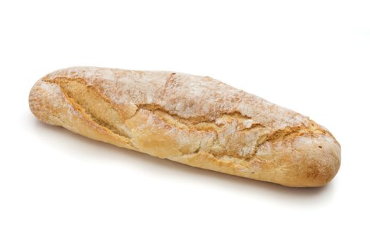sfilatino bread isolated on white background with clipping path