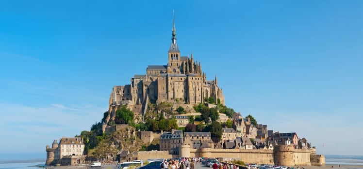 Panorama le Mont Saint Michel. Normandy, France