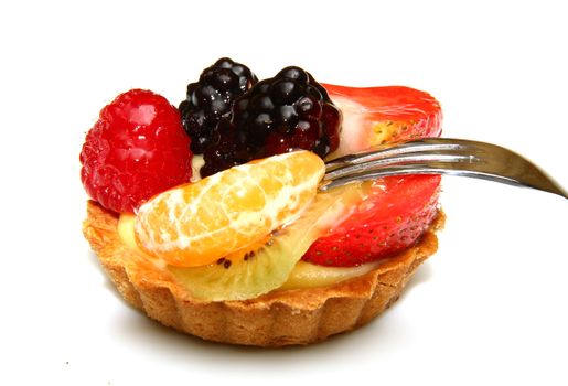 fruit pastry isolated on white background