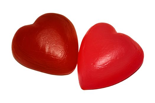 Two heart shape jelly candy, give love to your sweet Valentine.