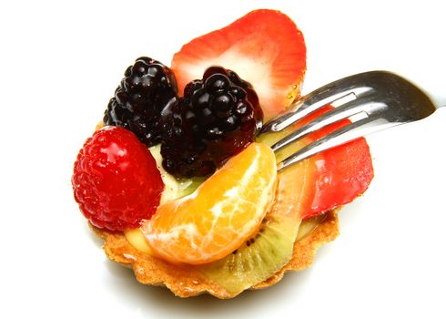 fruit pastry isolated on white background