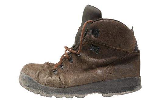 Hiking Boot isolated on a white background with a clipping path