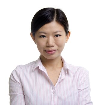 Asian Educational/Business woman on white background