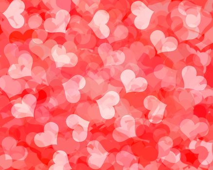 Abstract background illustration of hearts