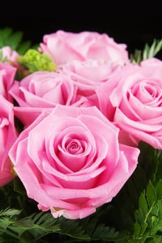 Close-up of pink rose arrangement